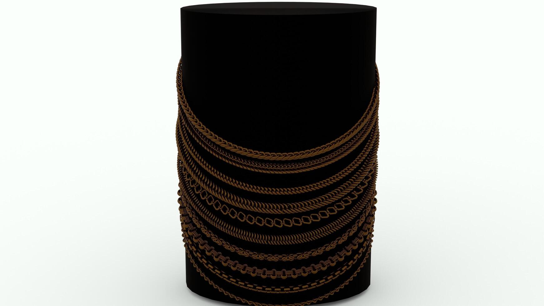 chain set with white background photo