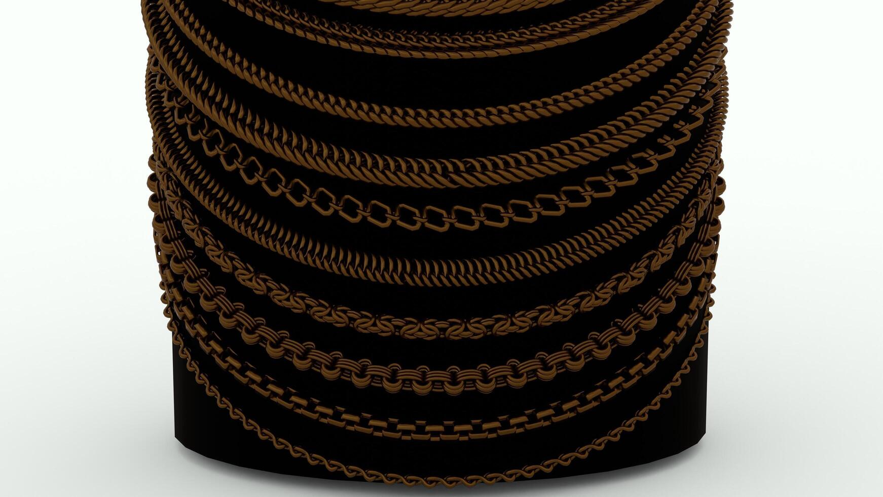 chain set with white background photo