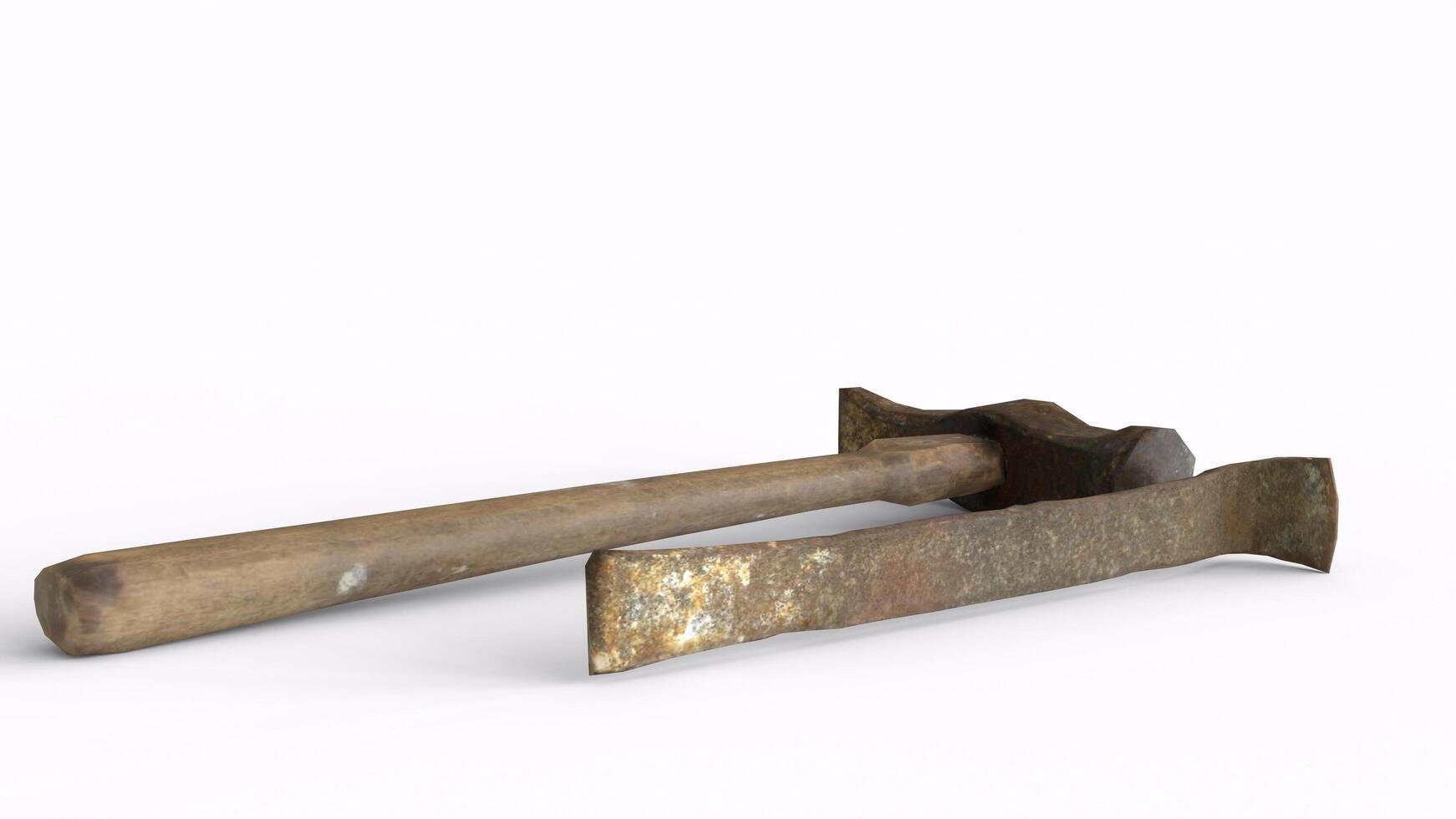 chisel hammer with white background photo