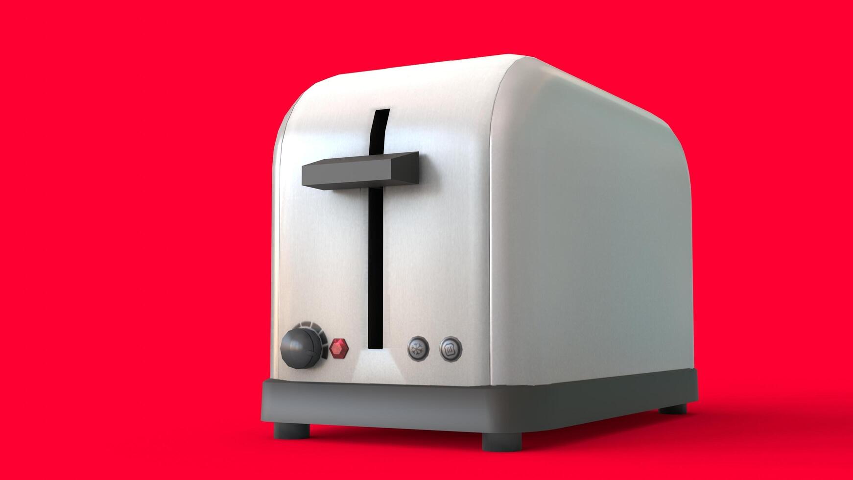 electric toaster machine with red background photo