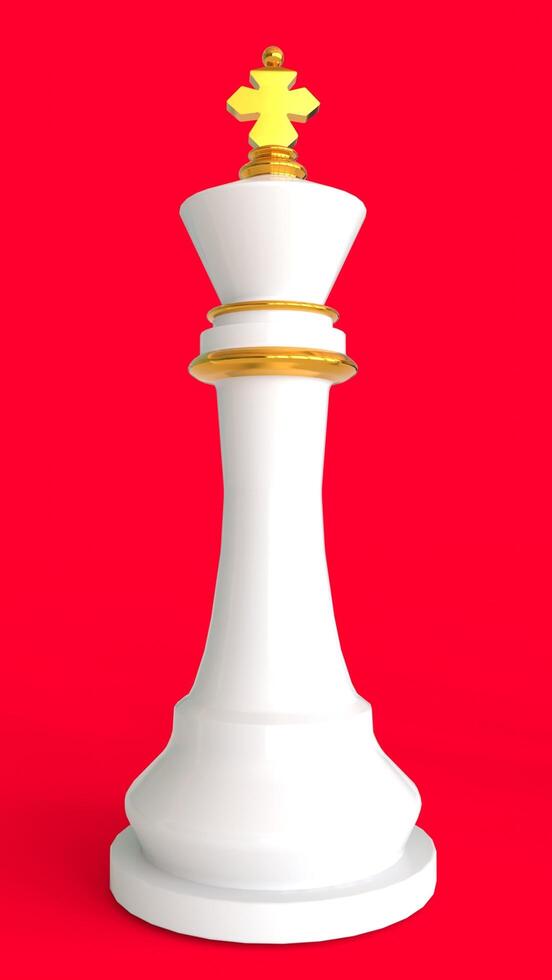 King Chess Pieces with red background photo