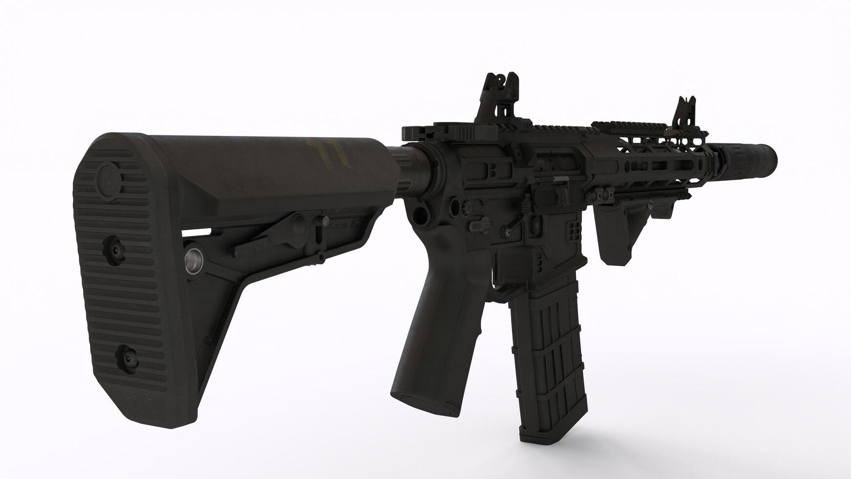 SLR Gun With Suppressor 4k photos