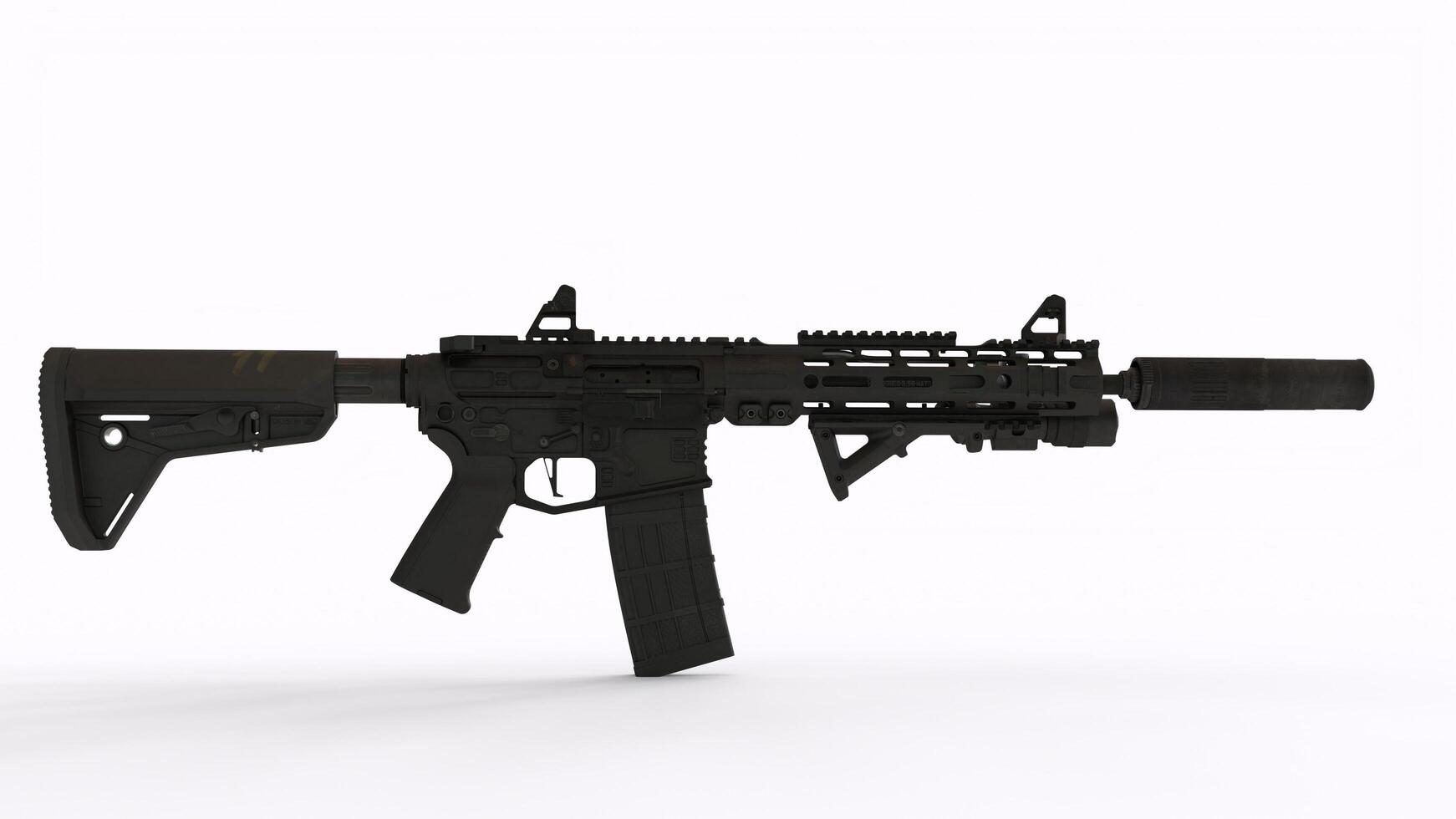 SLR Gun With Suppressor 4k photos