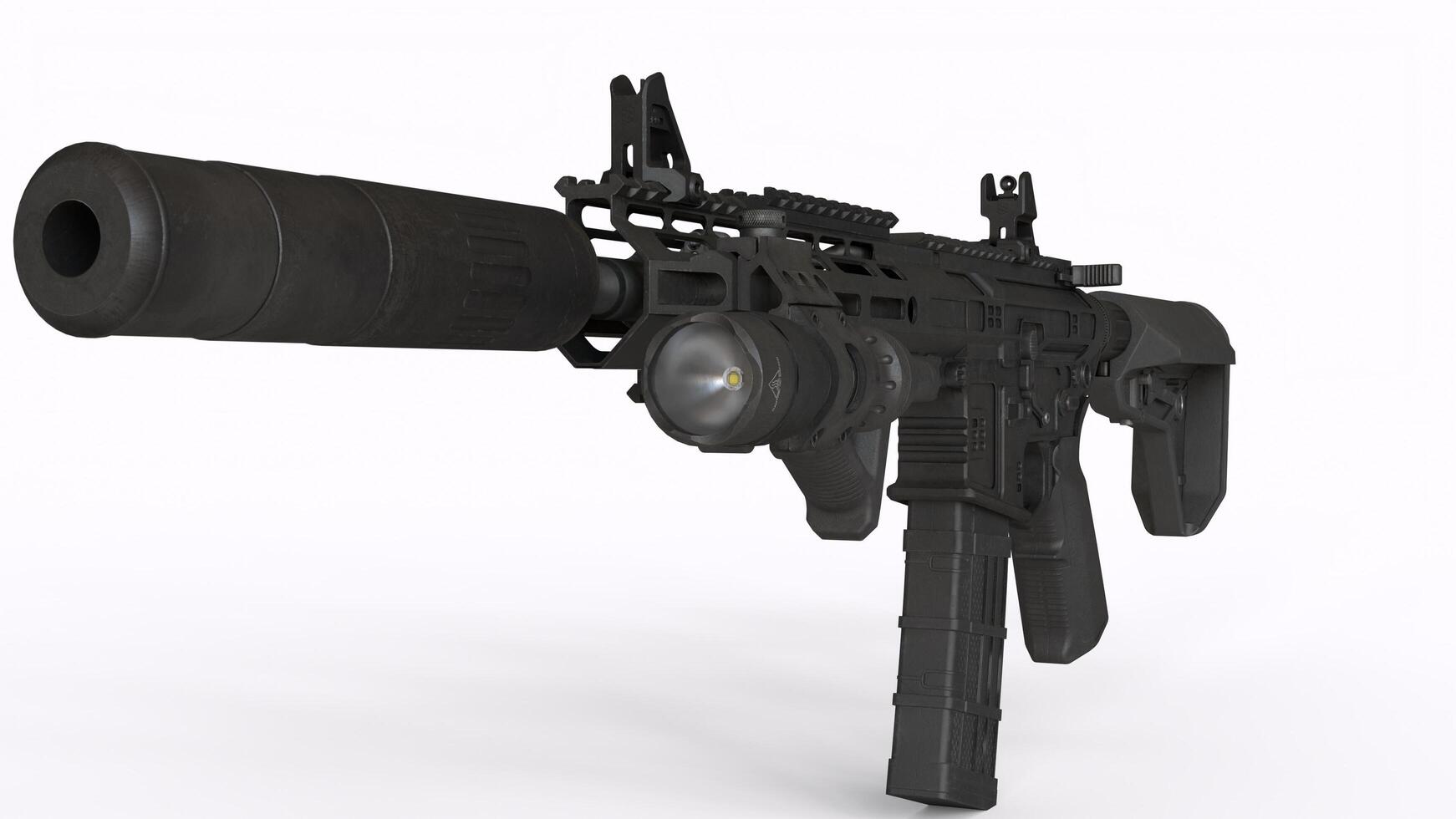 SLR Gun With Suppressor 4k photos