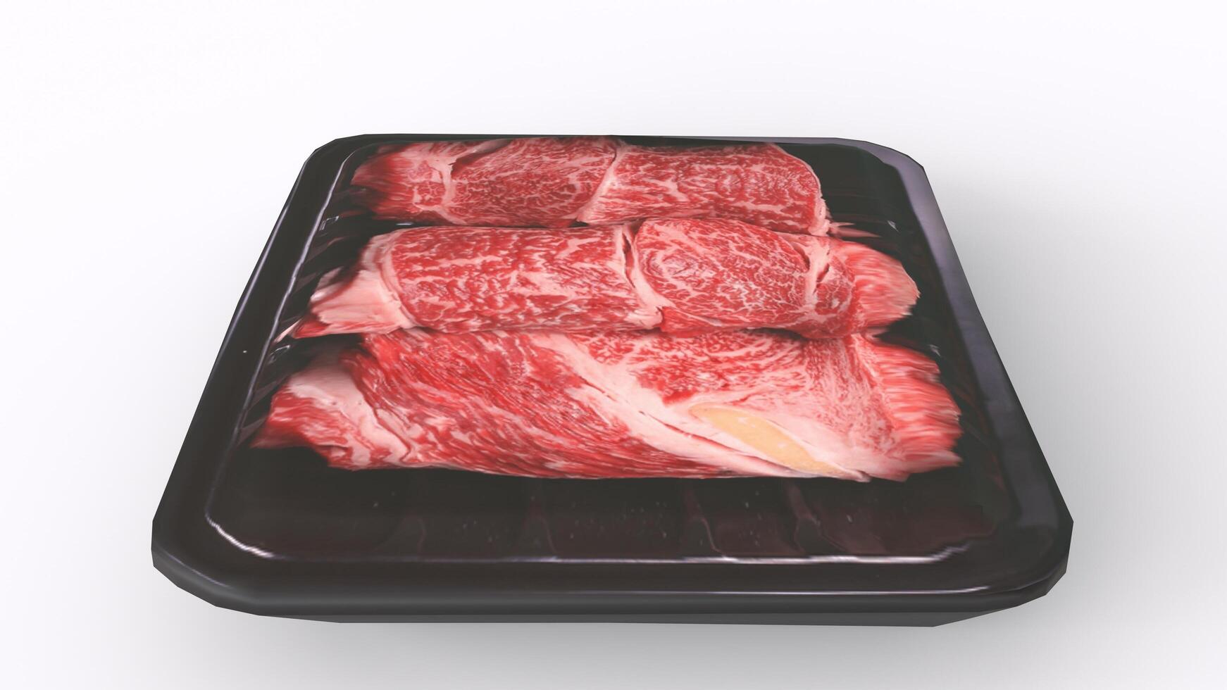 meat packet with white background photo
