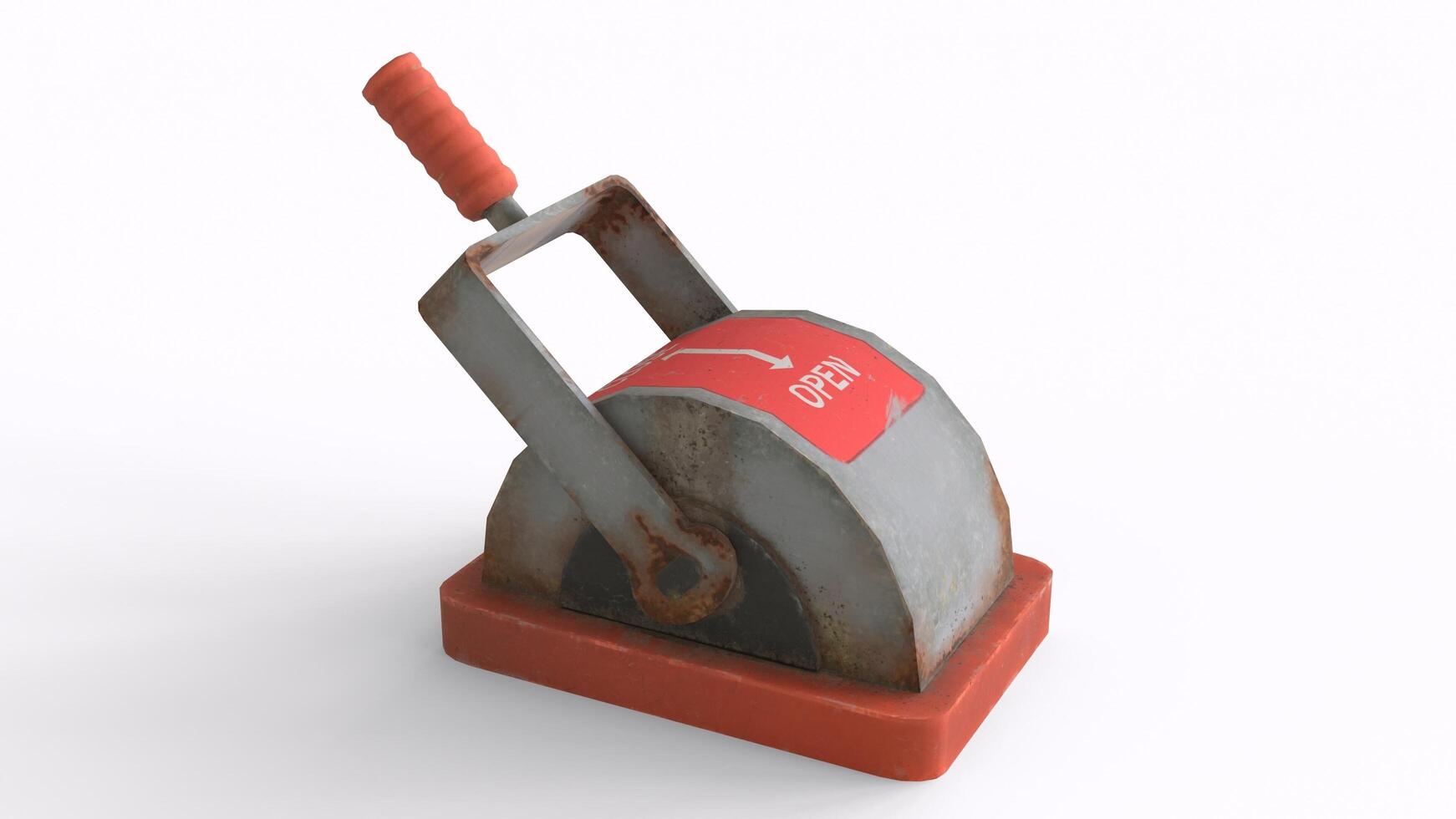 open and close lever with white background photo