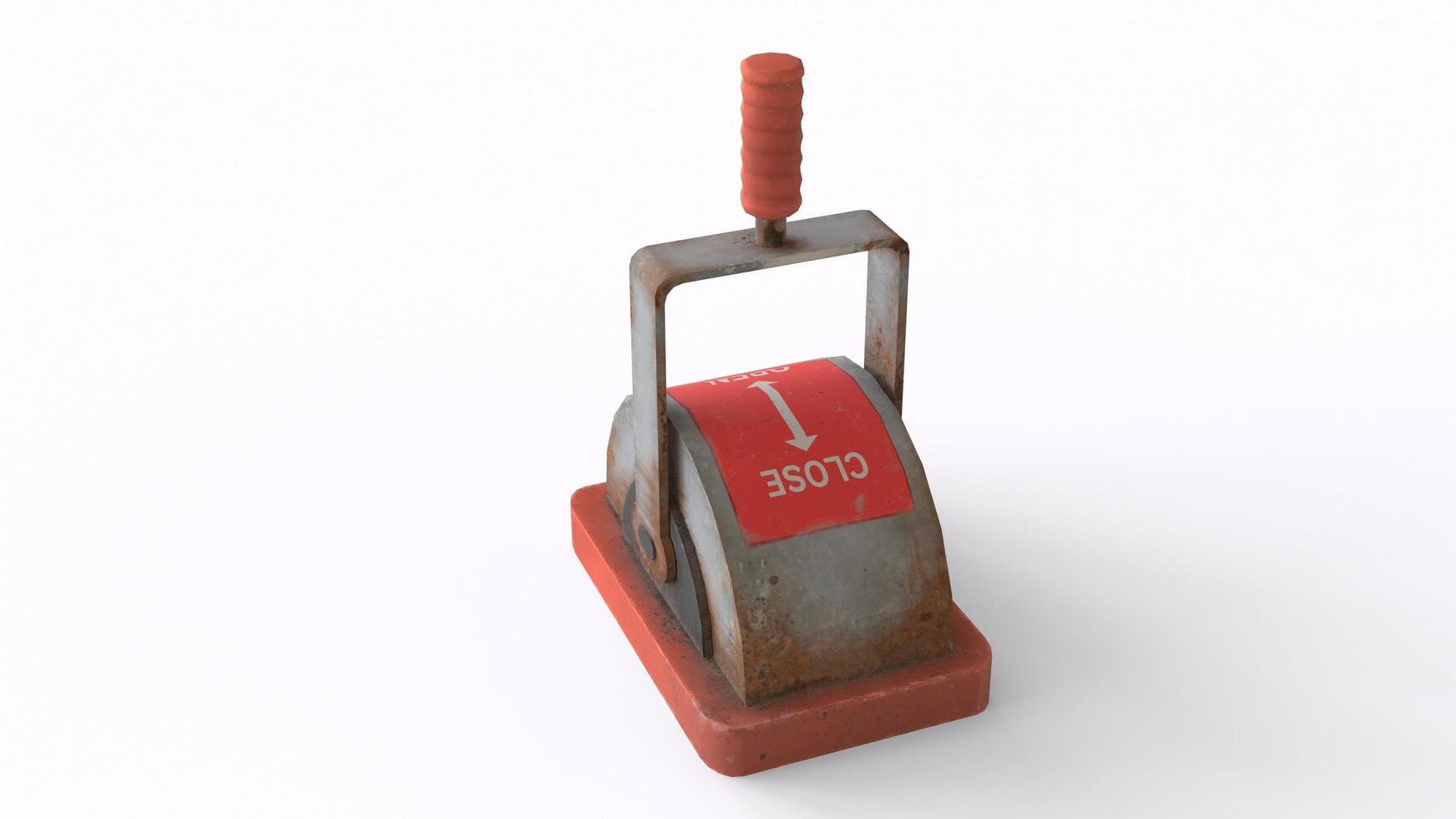 open and close lever with white background photo