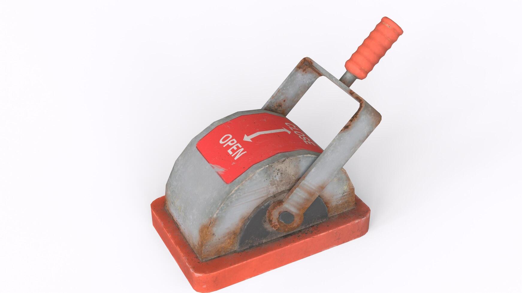 open and close lever with white background photo
