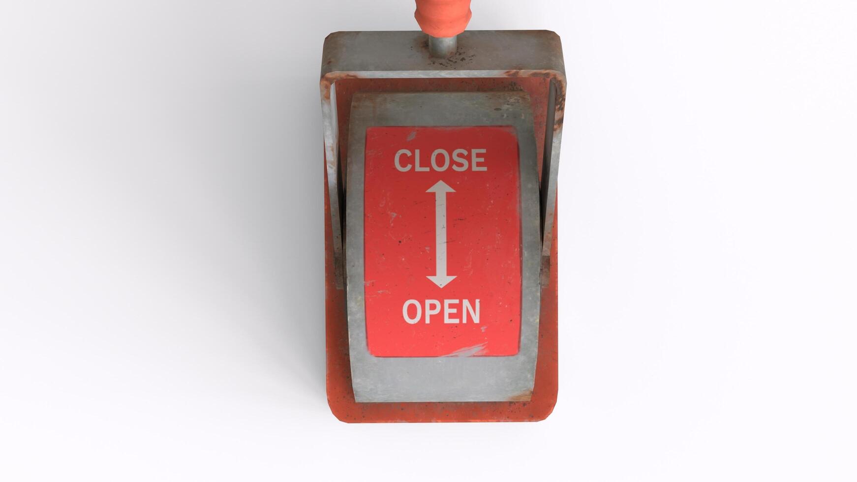 open and close lever with white background photo