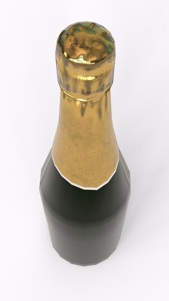 wine bottle with white background photo