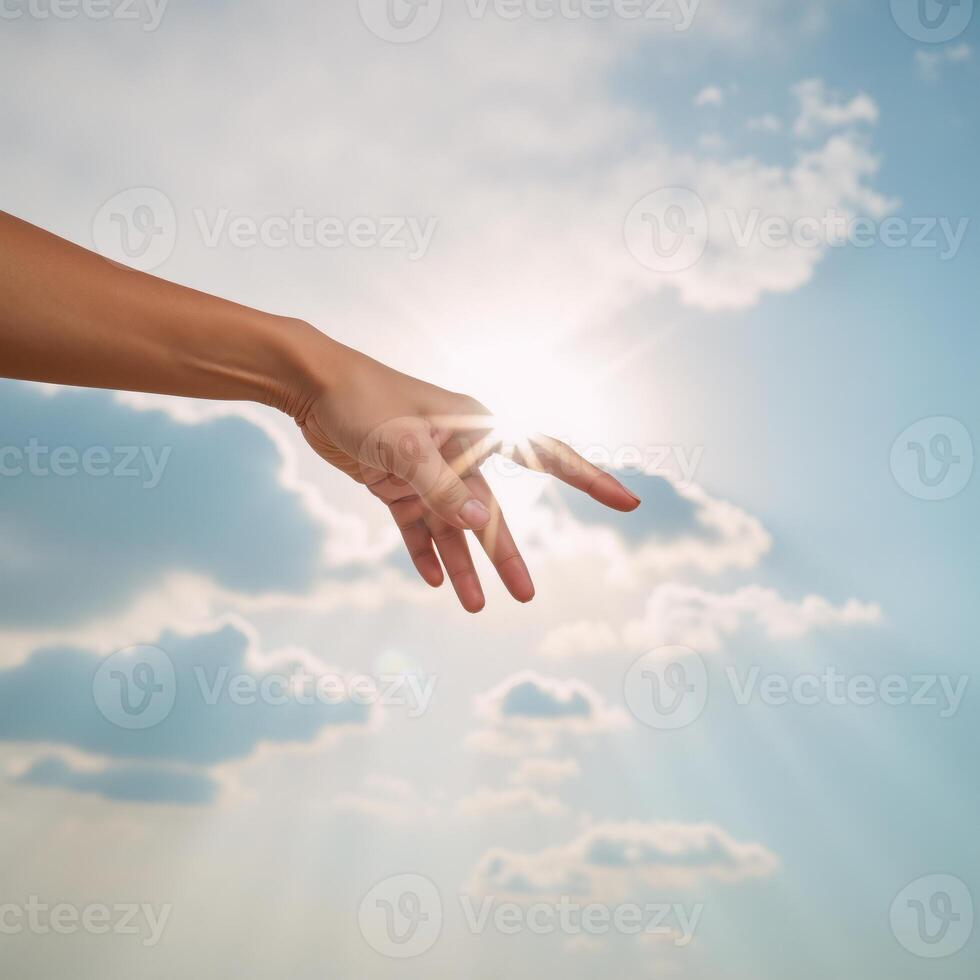 A pastelcolored abstract scene features a softly lit blurry sky with scattered clouds photo
