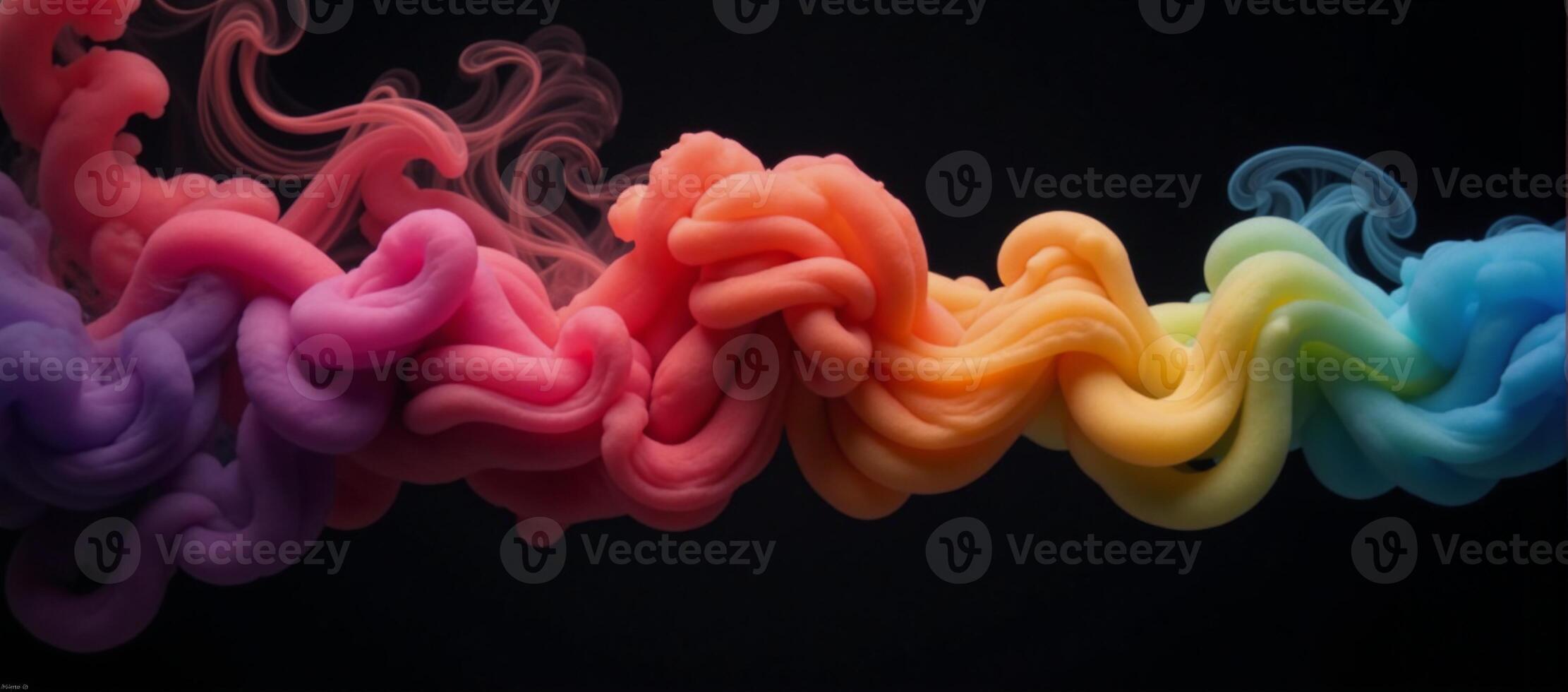 Vibrant smoke on a somber backdrop photo