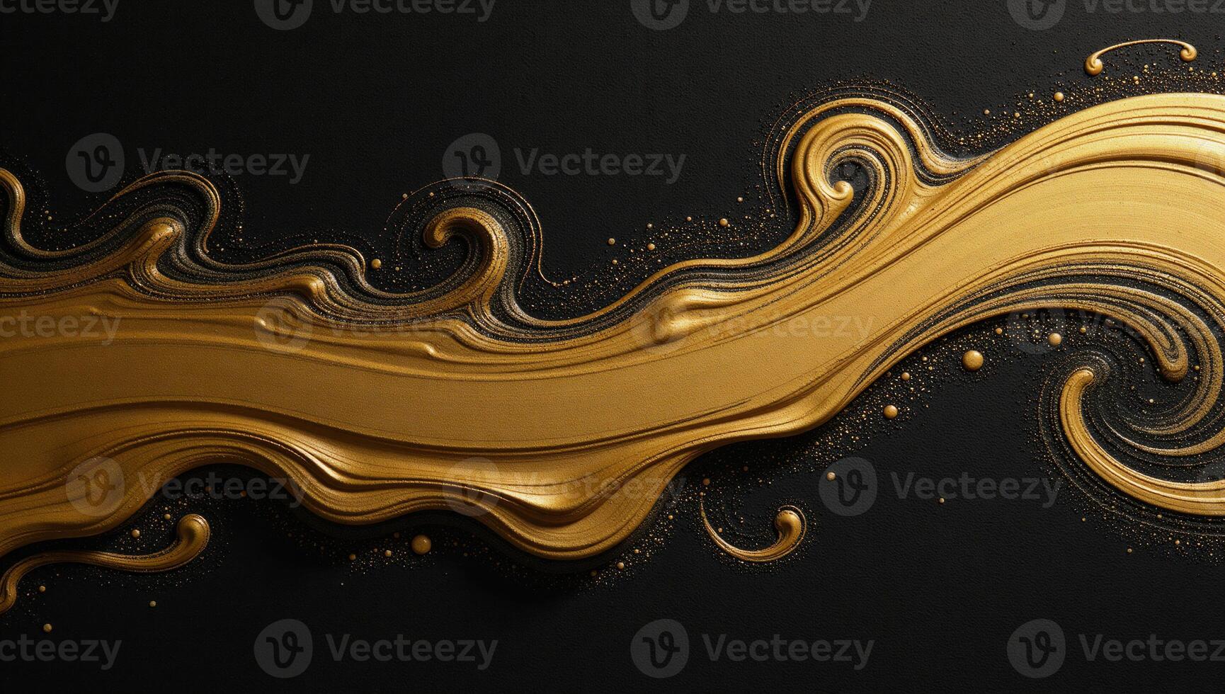 Gold marbled painting with textured background highlights elegant fluidity photo