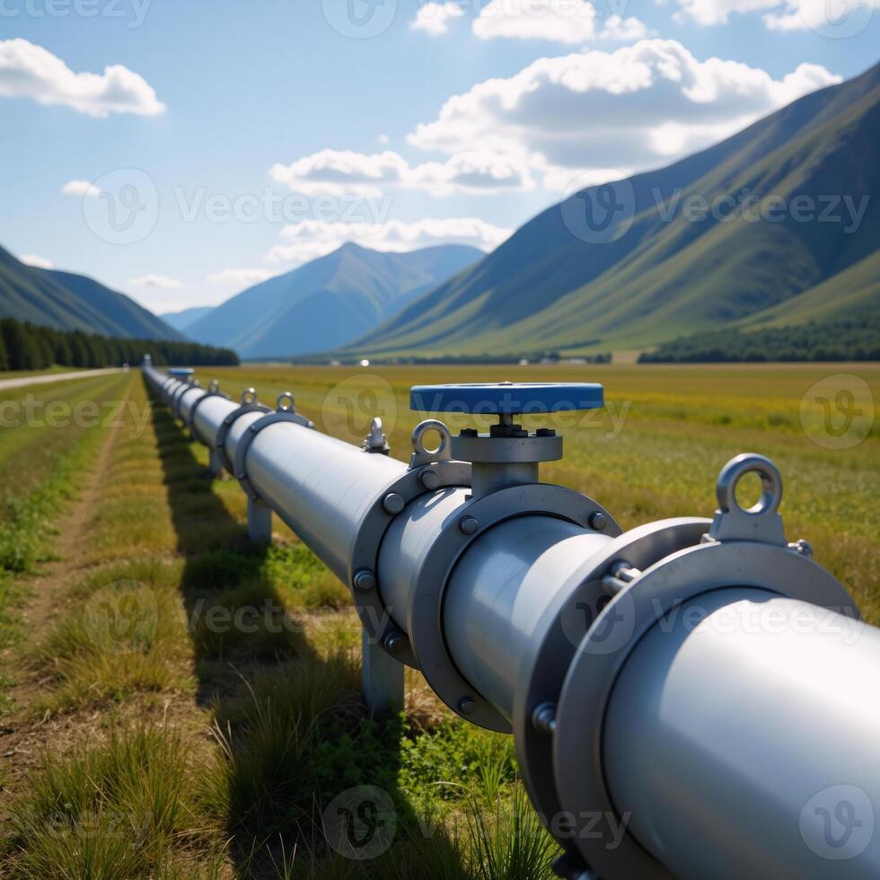Hydrogen pipelines illustrate shifts towards sustainable cleaner and secure energy sources in the industry photo
