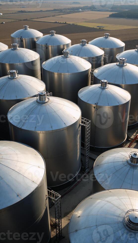 A highpressure industrial scene showcasing oil gas BPVC tanks storing cryogenic gas fluids in a territory within the oil gas industry Chemical storage facility photo