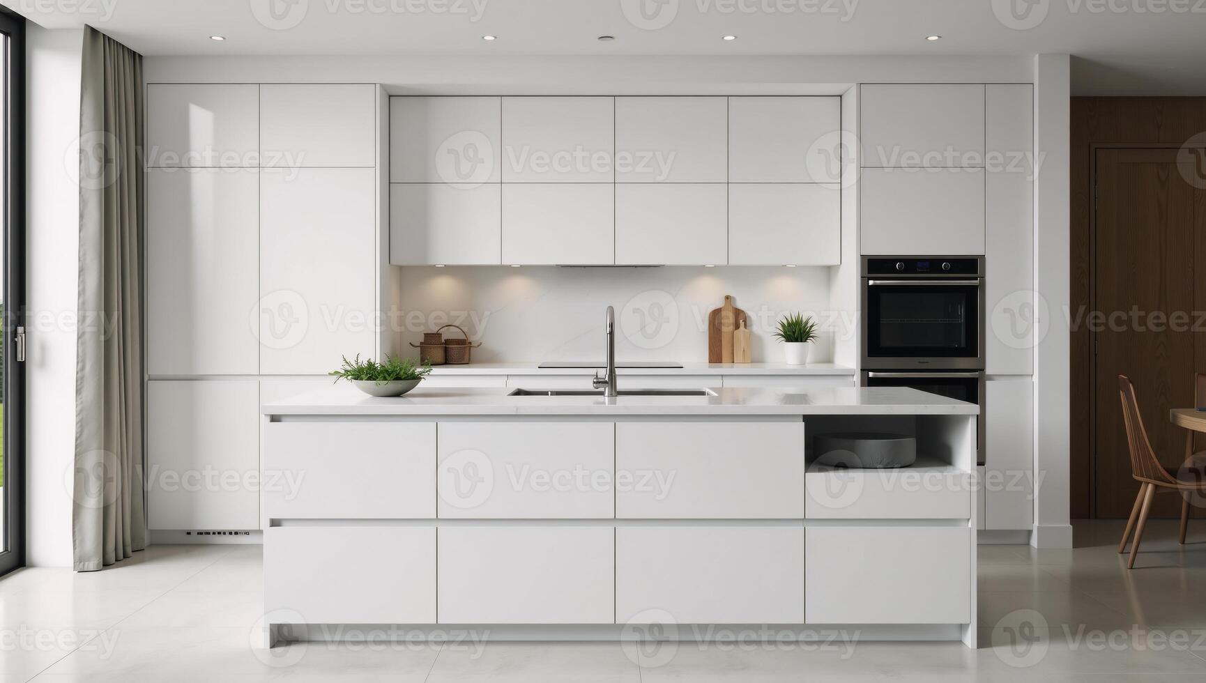 Modern Home Generating customized modular island kitchen designs using AI technology photo