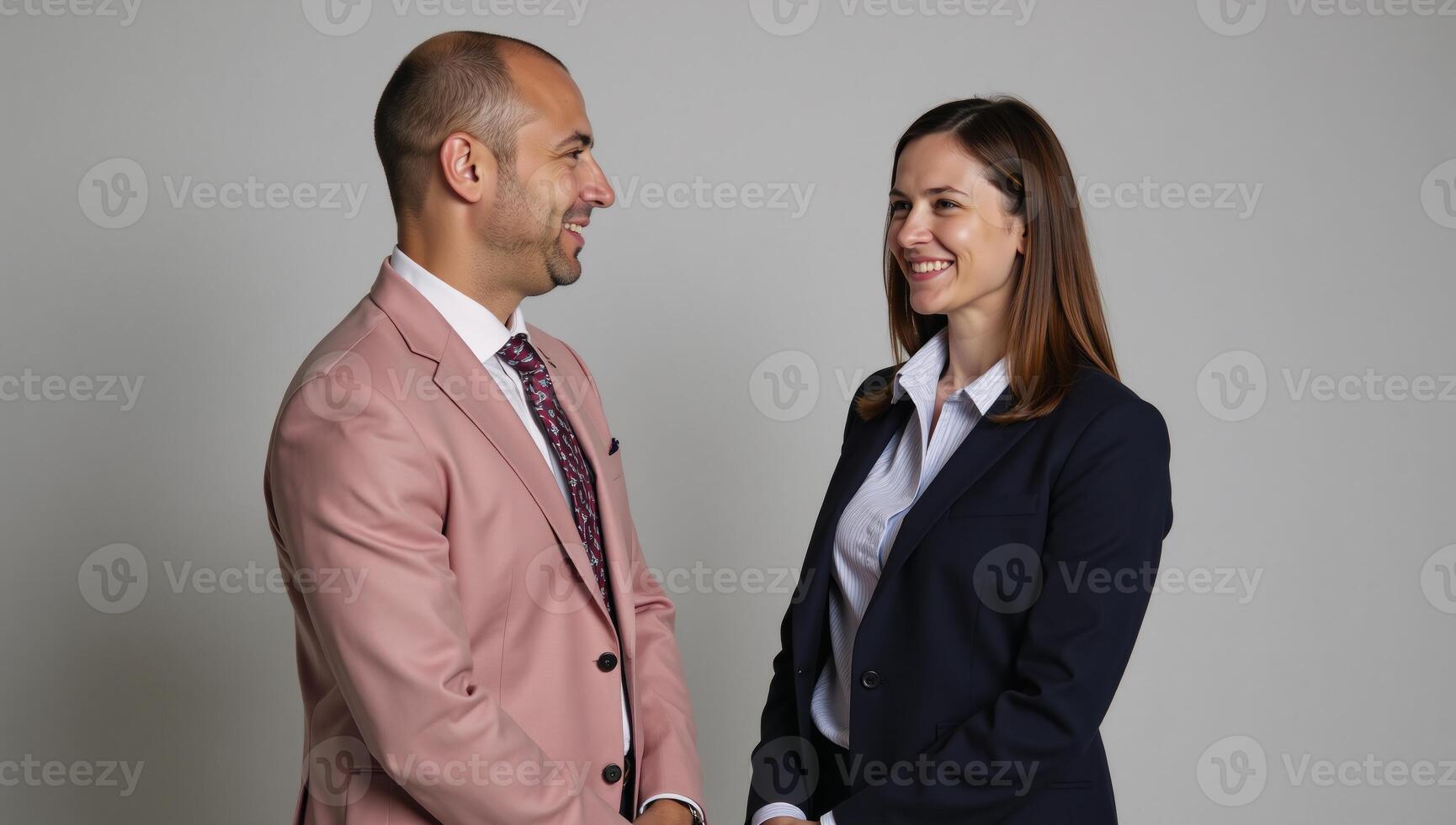 A portrait depicting a business coach guiding their client during a mentorship session photo