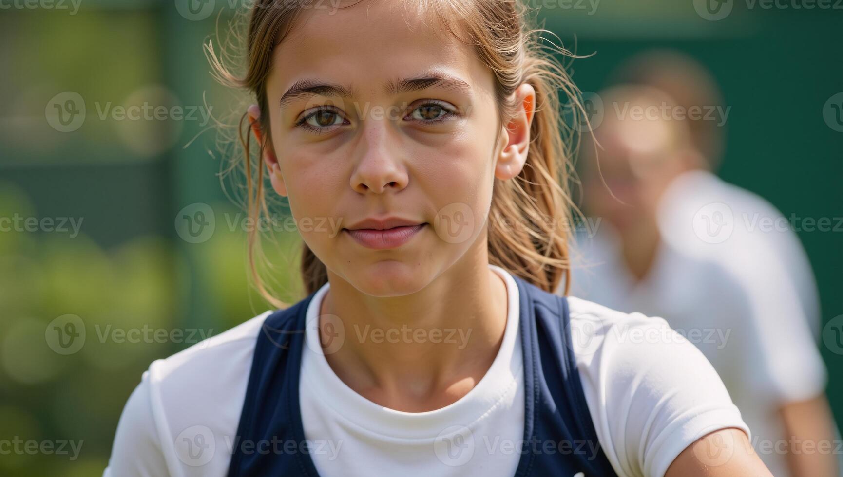 Tennis prodigy engaged in rigorous training on court photo