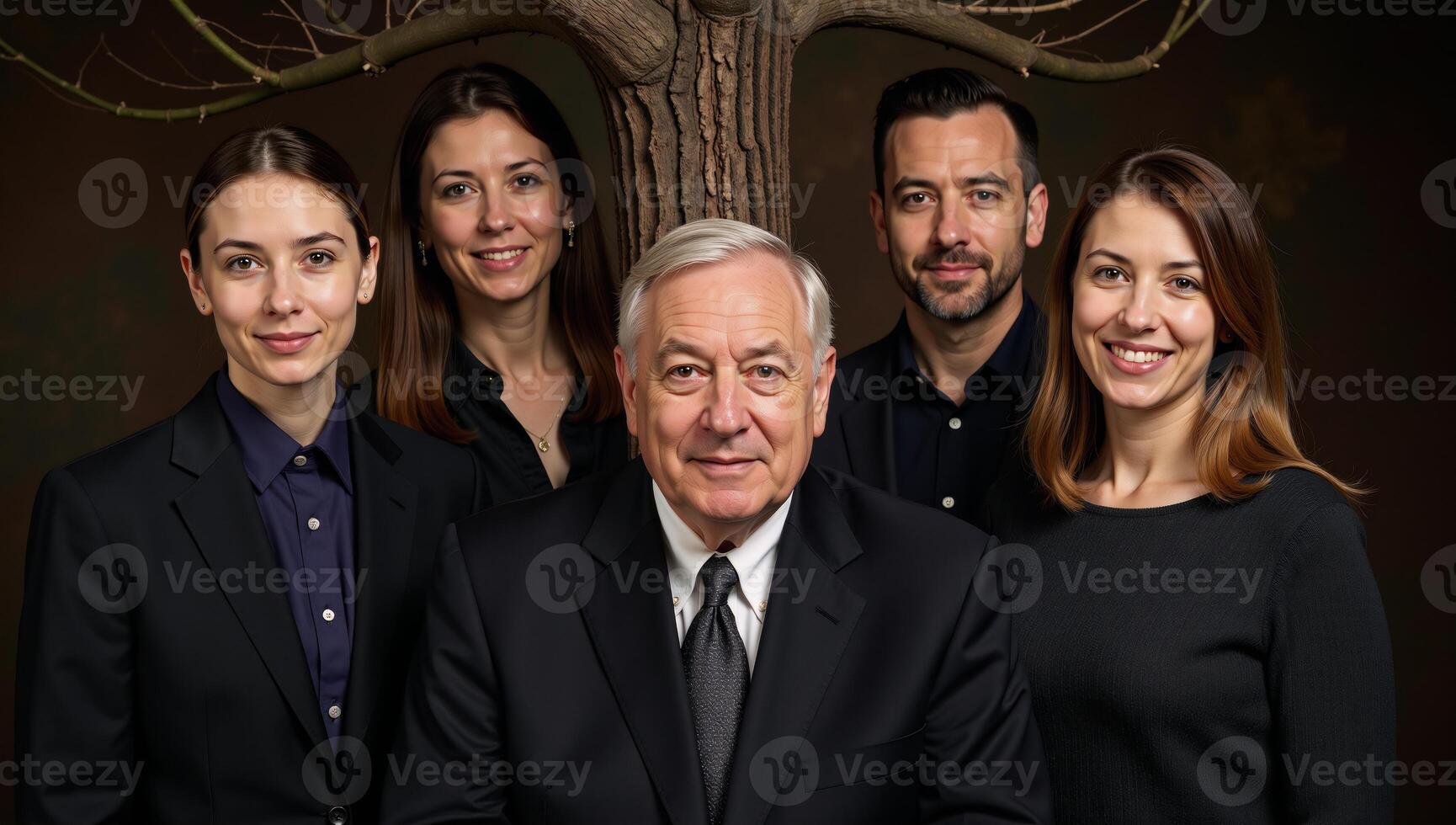Family Tree Portrayal of people as interconnected branches on a familial tree photo
