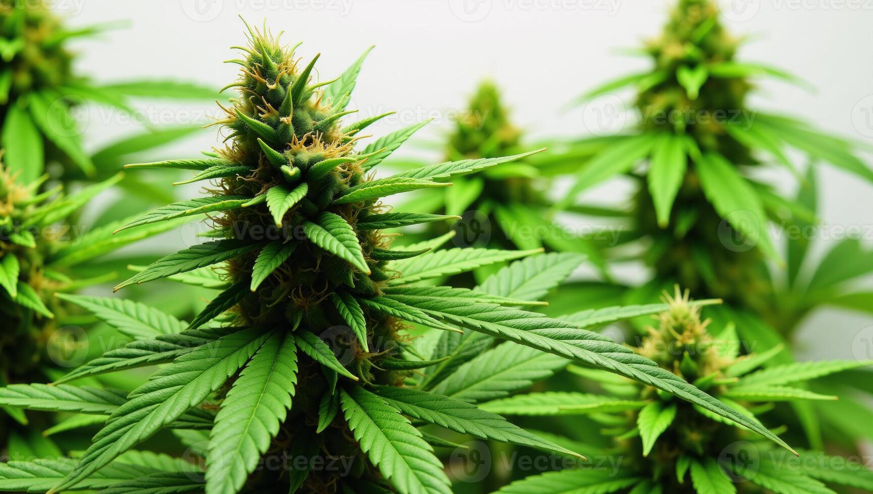 Image portrays marijuana cannabis Stevia and hemp plants with connotations associated with drugs like dope pot or grass photo