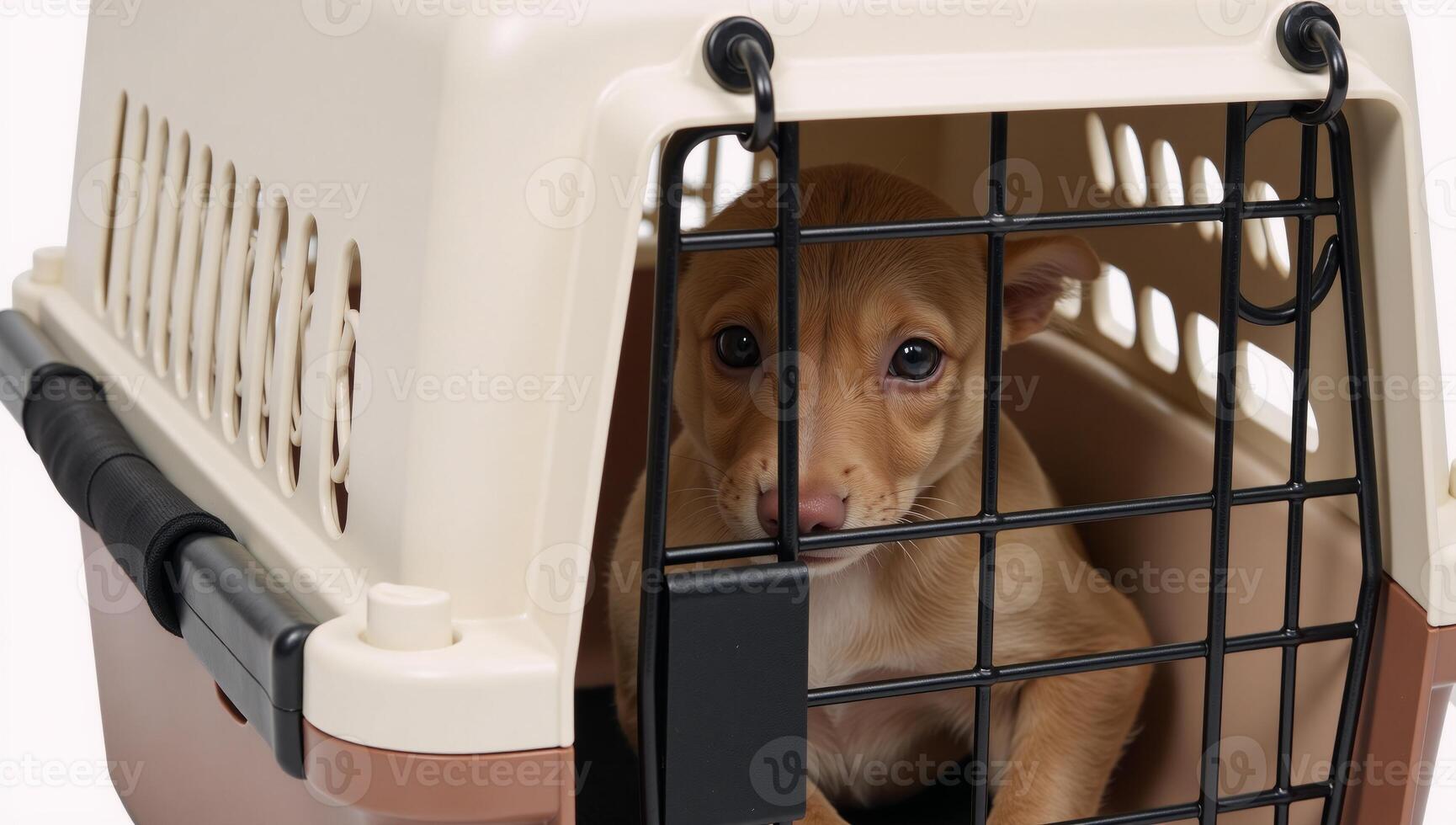 Pet transportation container with an opentop design to easily carry small pets carrier photo