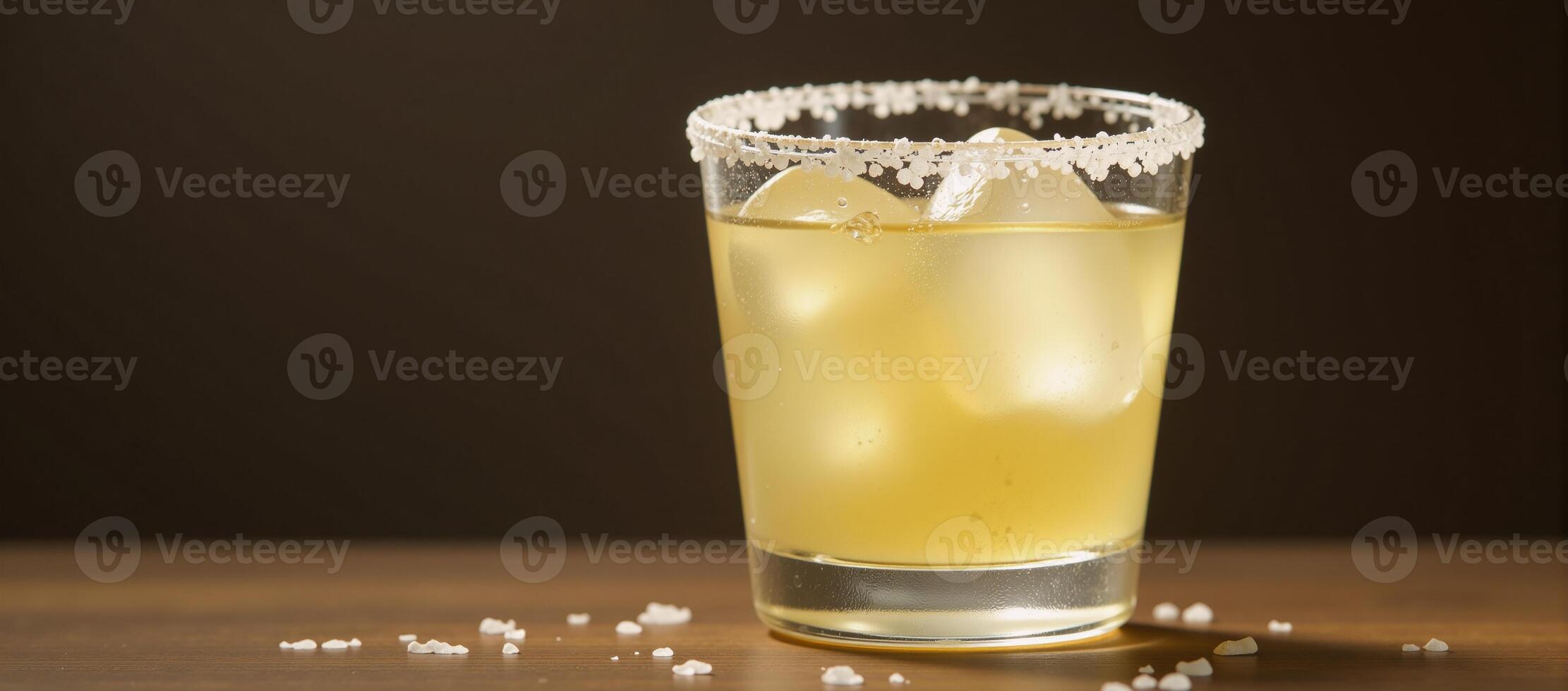 3Drendered image showcases a levitating margarita glass adorned with a salt rim photo