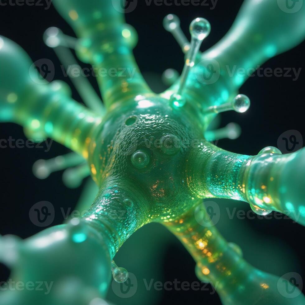 Highresolution image showcasing macro details of hydrogen cell structure for green energy technology photo