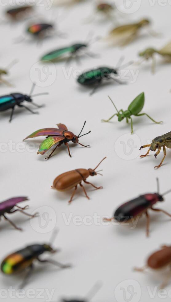 Sticker set themed around various insects and creepy crawlies photo
