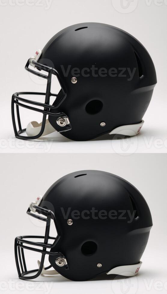 Black American Football Helmet MockUp with Multiple Views Generated photo