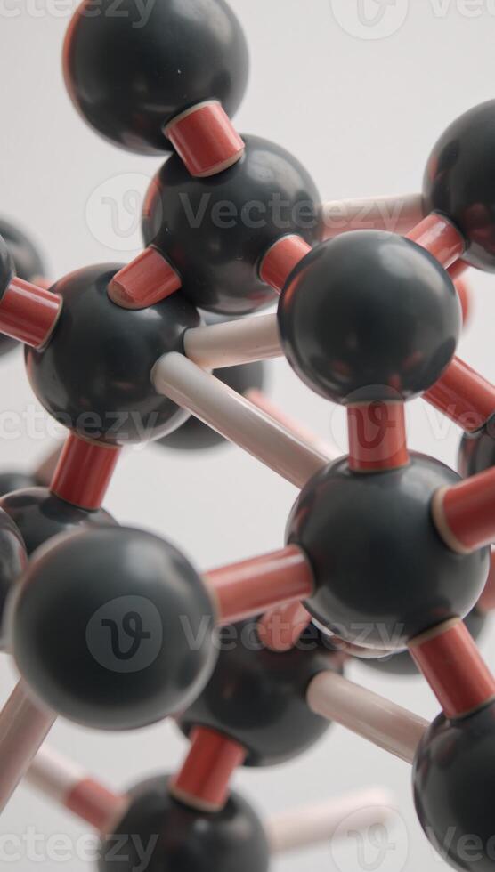 Molecular structure of propylene glycol E1520 visualized as a detailed 3D image viewed through a microscope photo