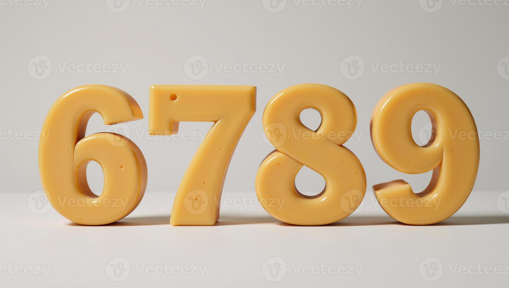 Ultrarealistic cheese alphabet featuring numbers and letters made of various cheeses photo
