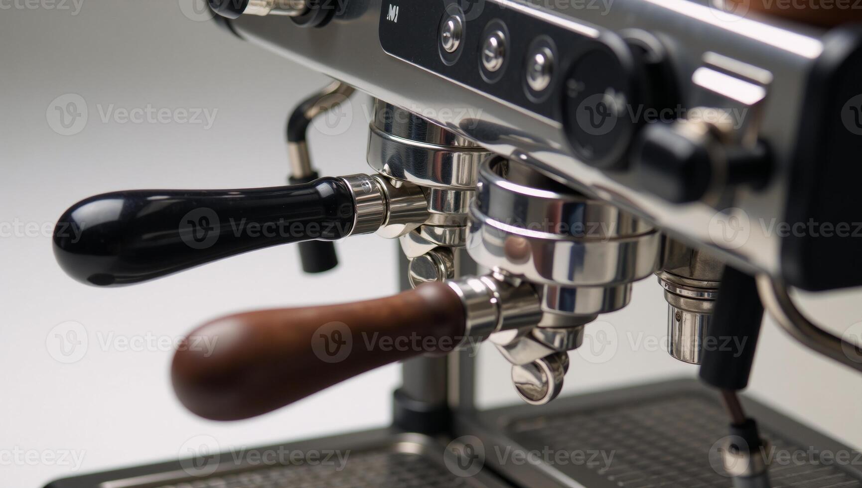 Digital 3D illustration depicting an espresso machine with realistic detail and textures photo