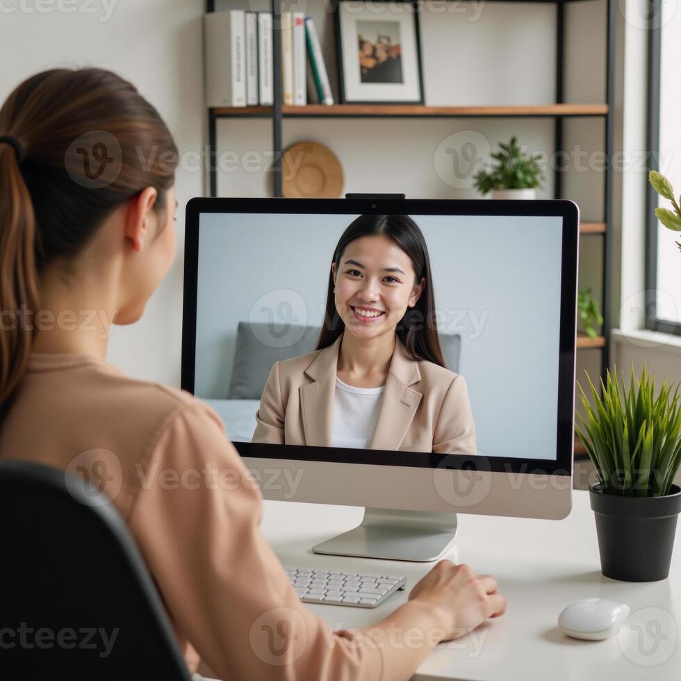 Virtual Consultation with College Advisor for Academic Career Path Planning Professional Setting photo