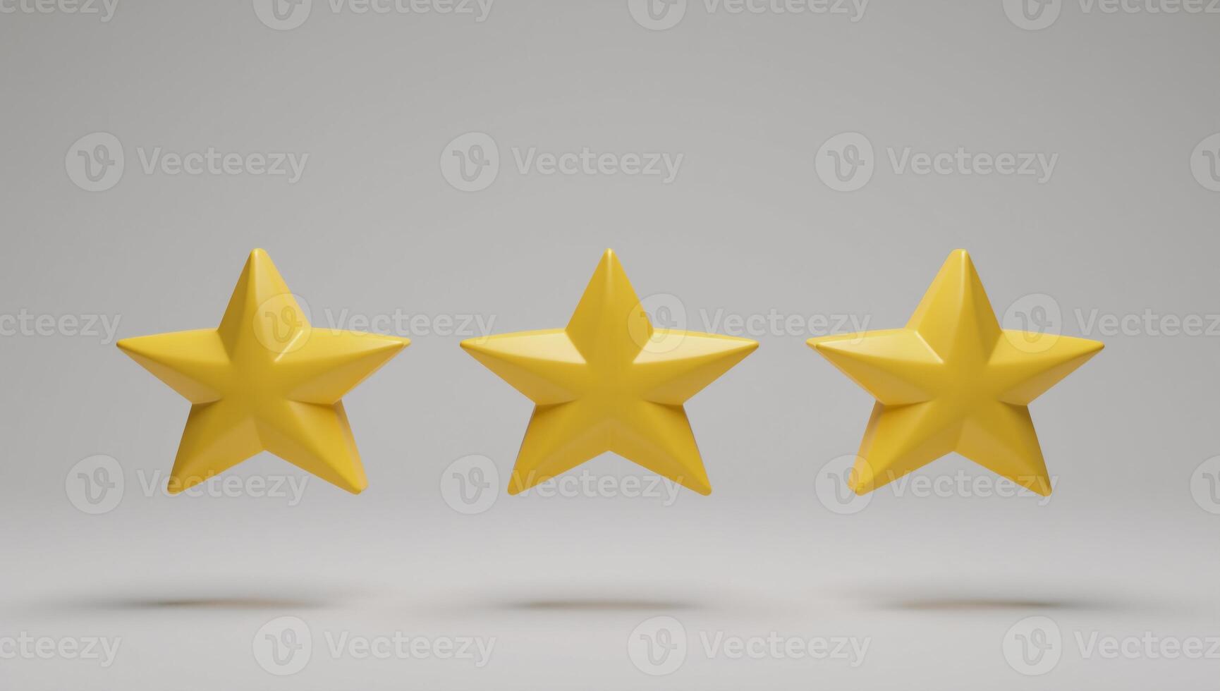 Golden yellow sharppointed stars centered and shining in isolation against a backdrop photo
