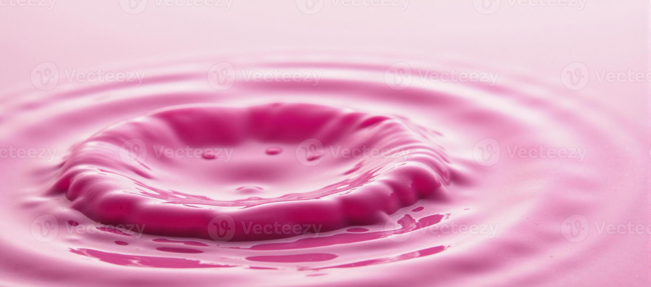 A pink circular water splash is displayed in an isolated setting photo