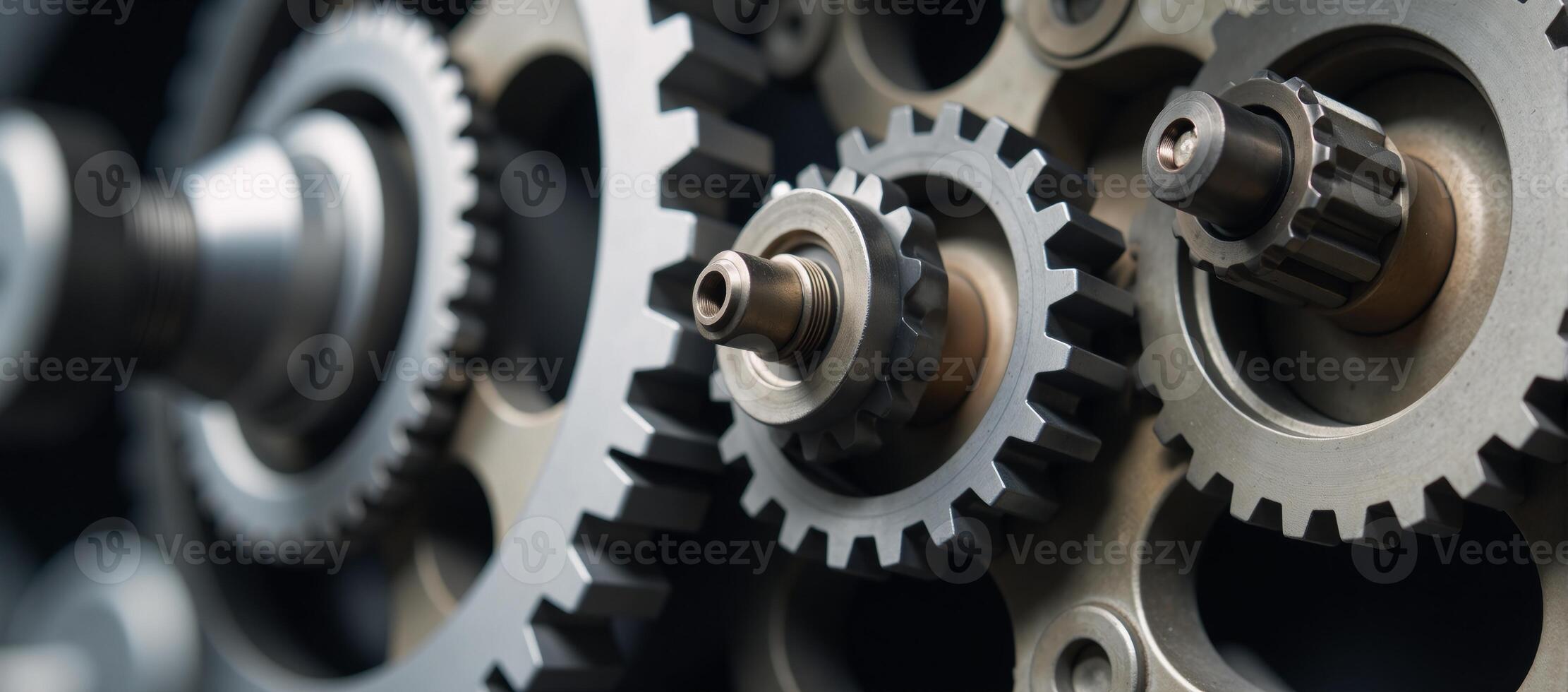 Detailed illustration showcasing a busy network of gears functioning harmoniously in action symbolizing business efficiency and reliability photo
