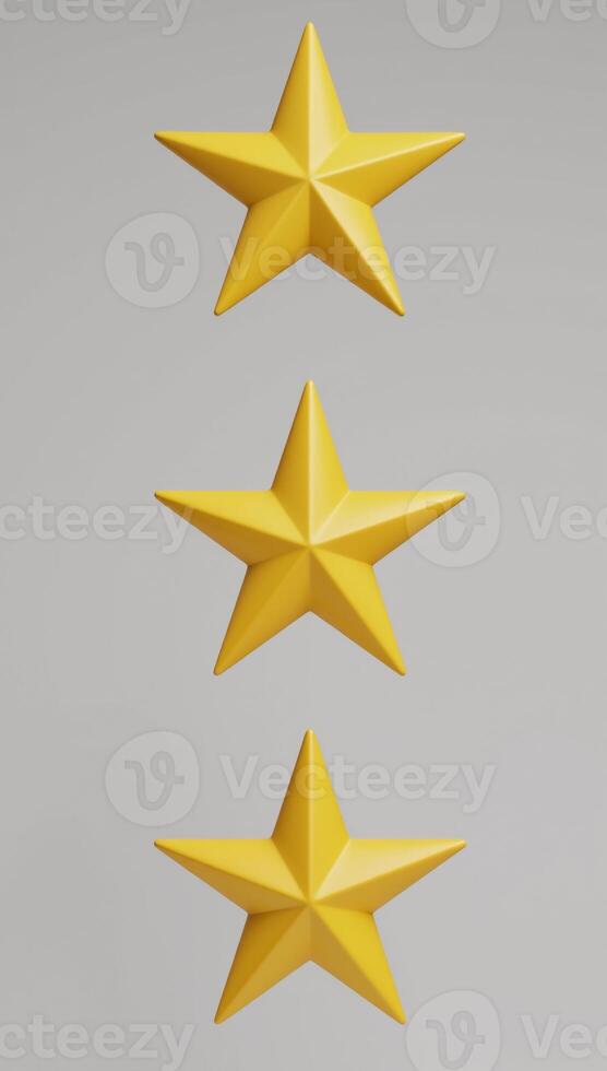 Golden yellow sharppointed stars centered and shining in isolation against a backdrop photo