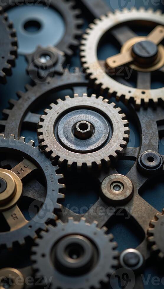 Intricate gears signify intricate nature of business analysisdata processing photo