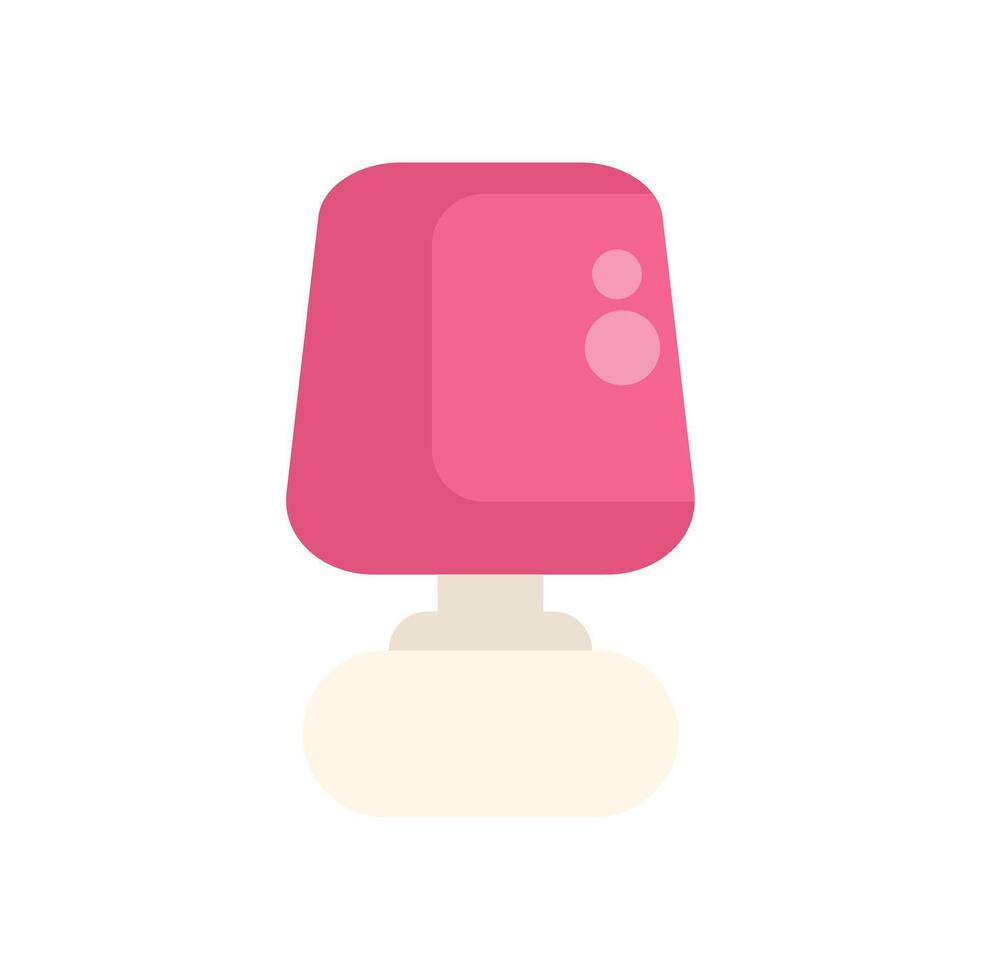 Pink humidifier purifying air in room vector