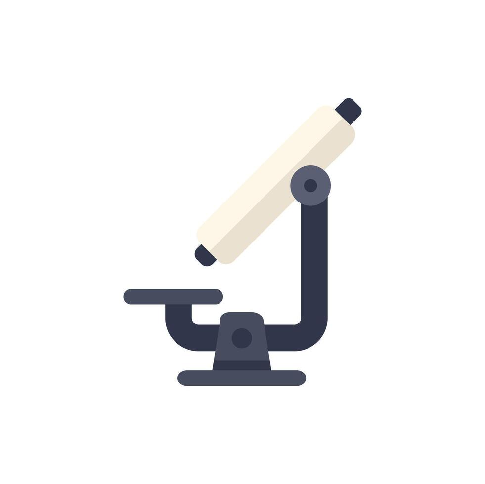 Microscope standing alone enlarging tiny objects for science vector