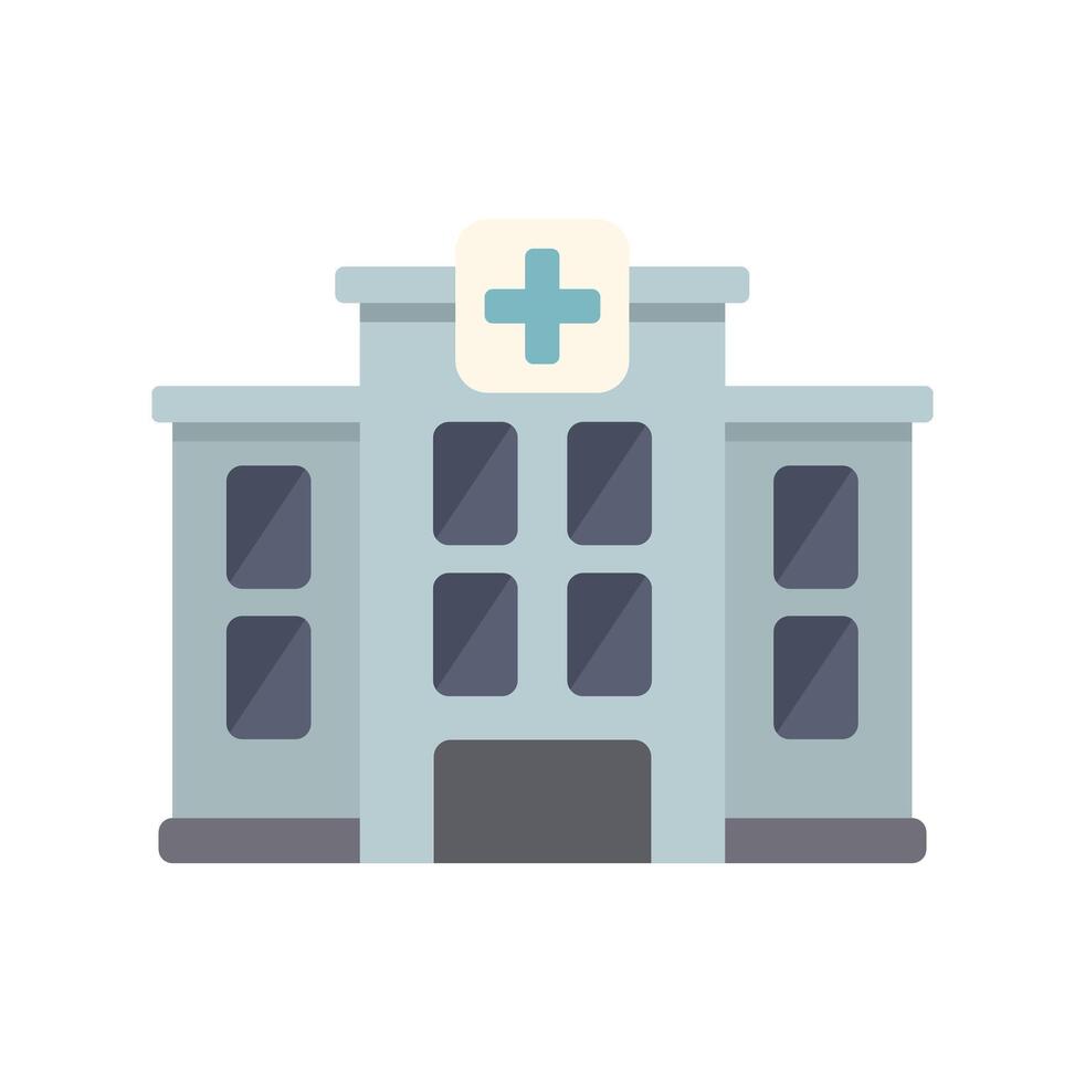 Modern hospital building showing healthcare services available vector