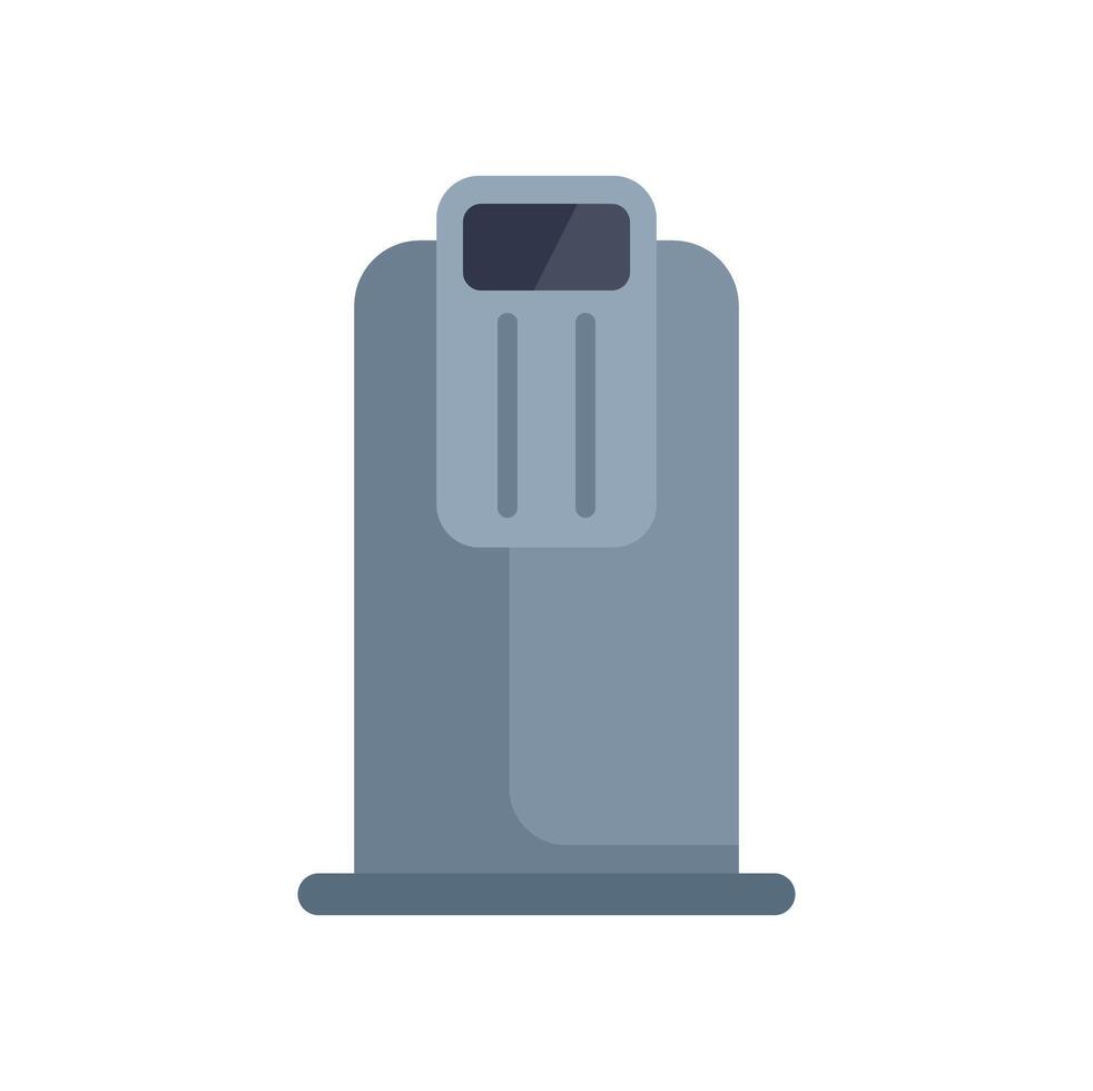 Modern electric heater providing warmth during winter season vector