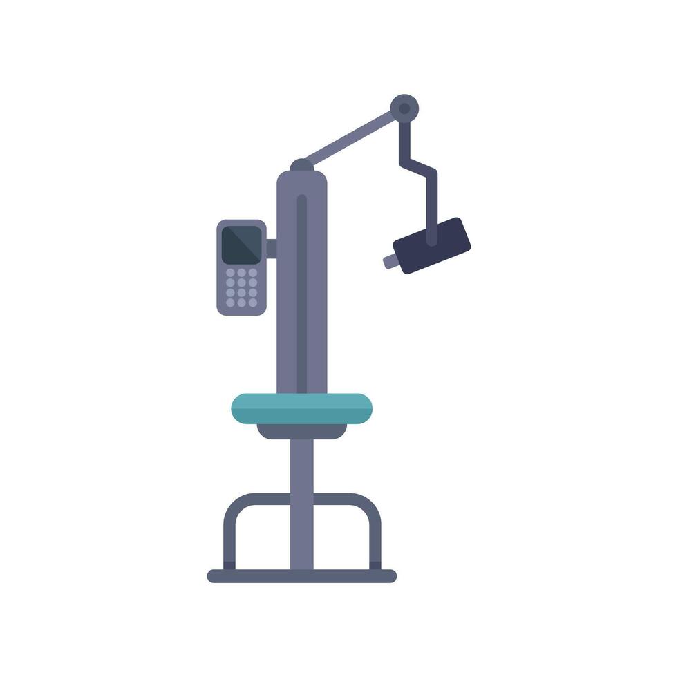 Modern dental chair offering advanced features for dental procedures vector