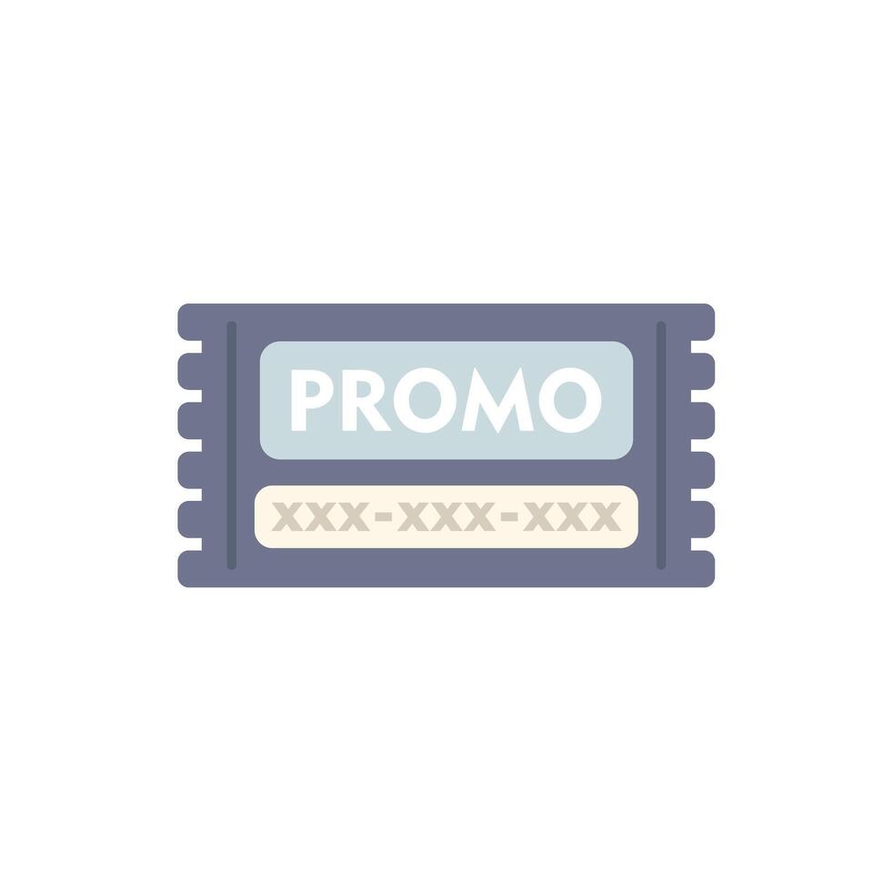 Promo ticket offering discount on purchase with promotion code vector