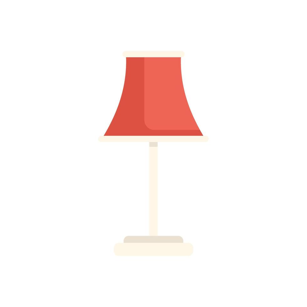 Red lamp standing on white background vector