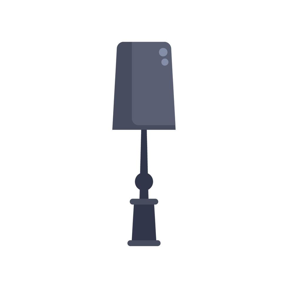 Tall floor lamp standing with lampshade providing light vector