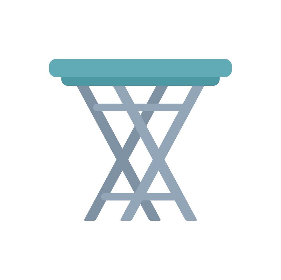 Folding ironing board standing on white background vector