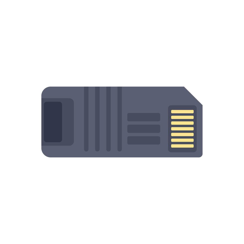 Micro sd card lying on white background vector