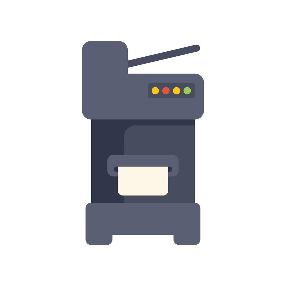 Office multifunction printer printing a blank document vector