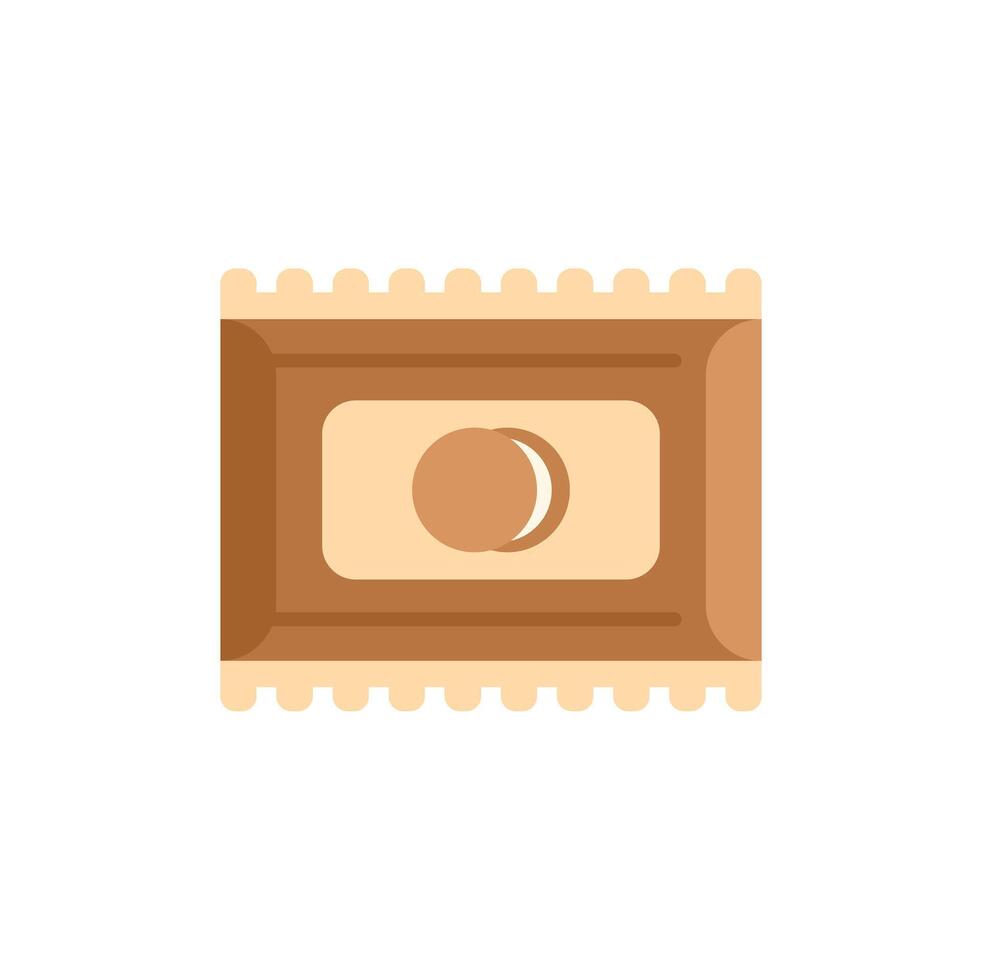 Packaging for cookies with transparent window showing cookies inside vector
